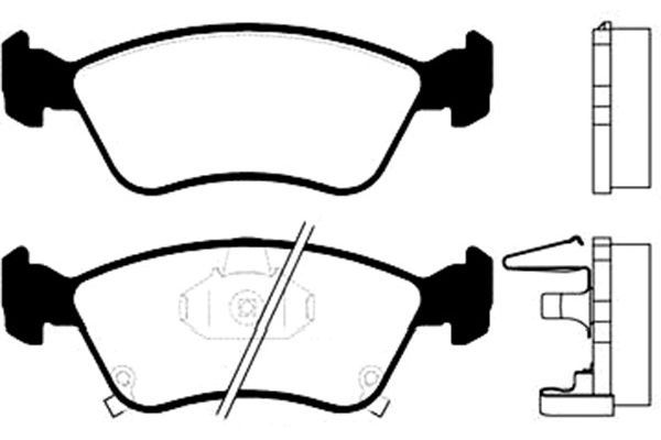 KAVO PARTS Piduriklotsi komplekt,ketaspidur BP-9037